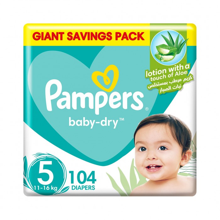 Pampers Diapers Size 5 Mega Box 104 Pieces
