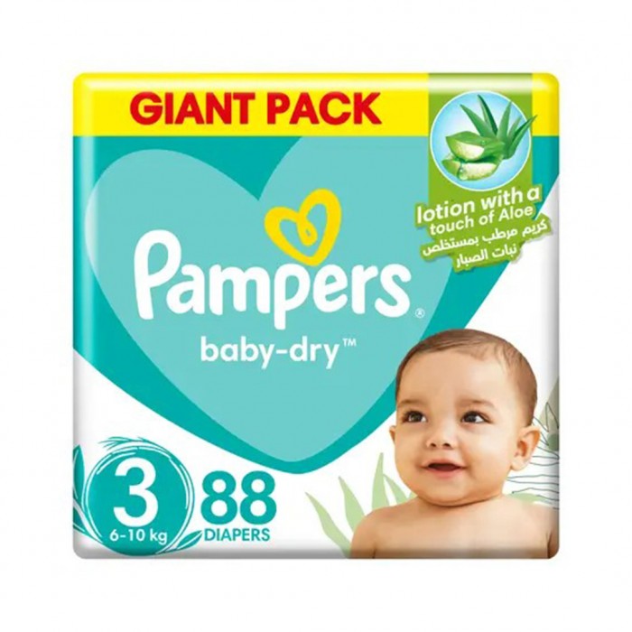Pampers Baby Diapers Size 3 Mega Pack 88Count