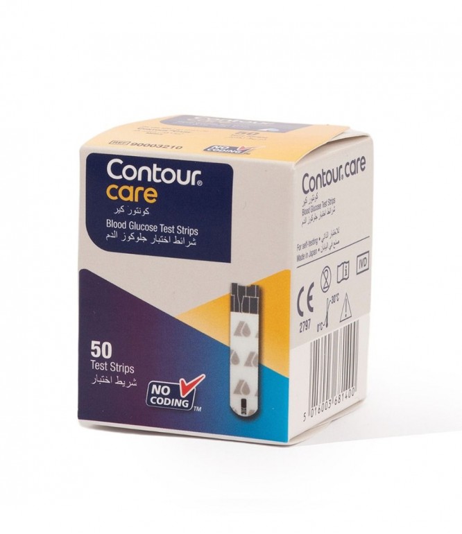 Contour Care Blood Glucose Test Strips - 50 Pieces 