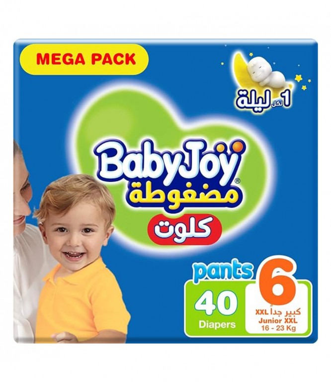 بيبي جوي كلوت مقاس (6) - 40 حفاض 