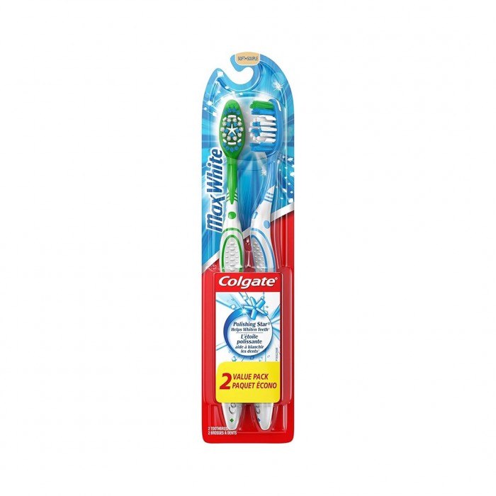 Colgate Max White Toothbrush medium 2 pack
