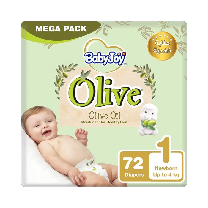 Babyjoy Healthy Skin Mega NewBorn Size (1) 72 Diaper Up to 4 Kg