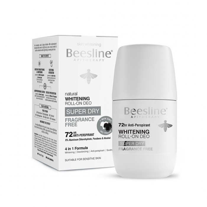 Beesline Whitening Deodorant Super Dry Fragrance Free For Women 50 ml