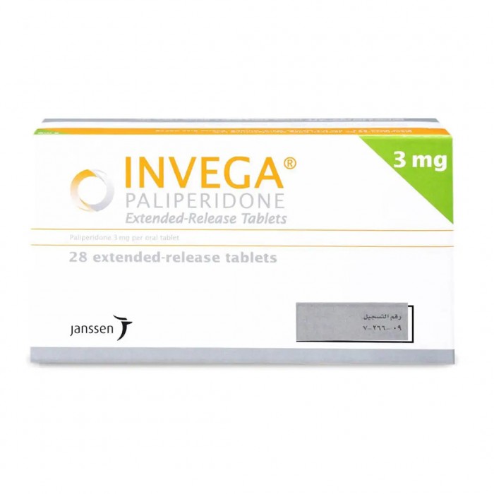 INVEGA 3 MG TAB 28'S