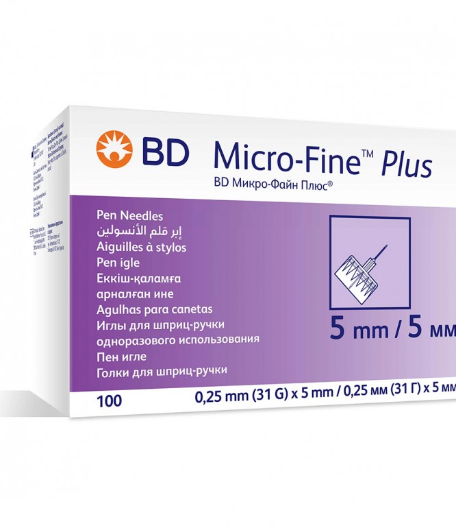BD Micro Fine Pen Needles 5 mm 31G 100 pcs