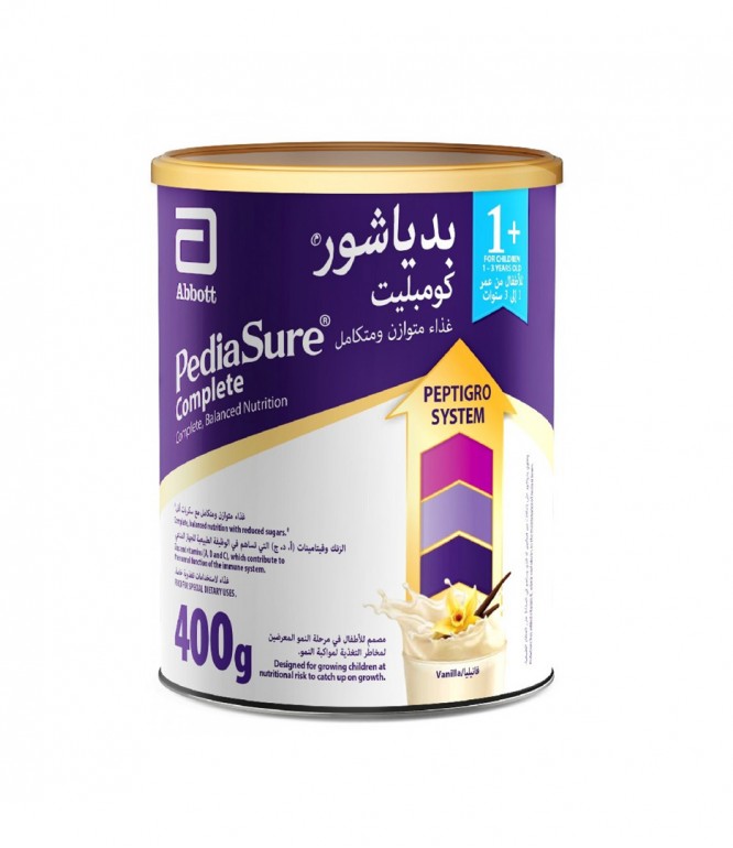 بدياشور حليب أطفال +1 غذاء تكميلي بالفانيلا من عمر 1-3 سنوات 400 جم