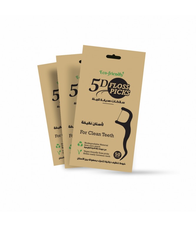 5D Eco Dental Floss Picks 50'S