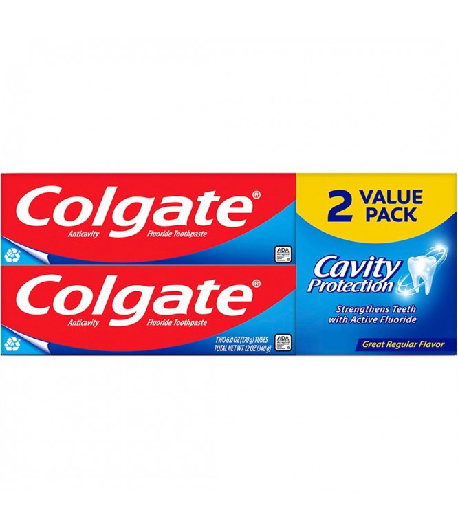 Colgate Maximum Cavity Protection Great Regular Flavour Toothpaste 120 ML 2 Pack - Twin Offer