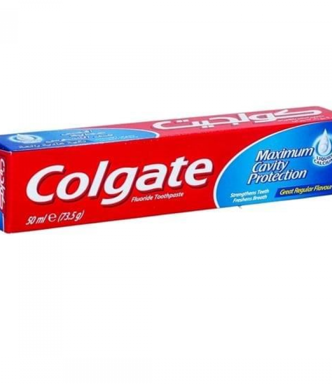 Colgate Fluoride & Calcium Maximum Cavity Protection Regular Flavour Toothpaste 50ml