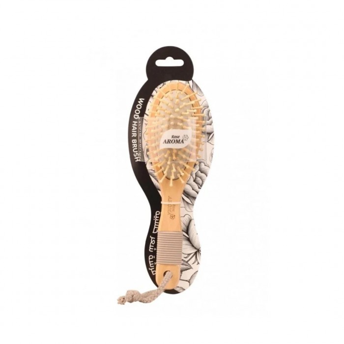 Rose Aroma Wooden Hair Brush 4738