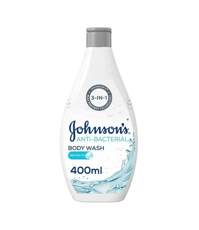 Johnson's Anti-Bacterial Sea Salts Body Wash 3-in-1 400ml