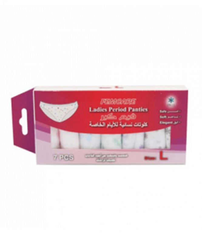 Femcare Ladies Period Panties L | 7Pcs