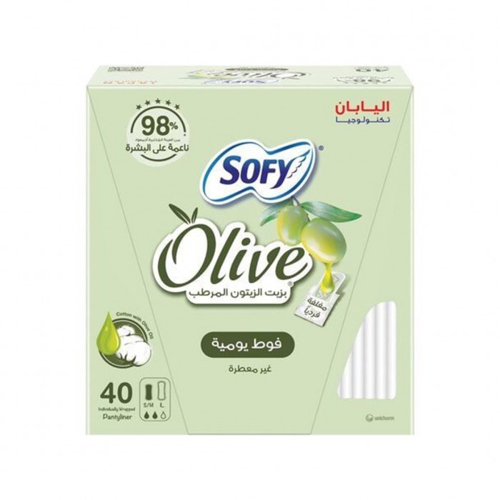 سوفي فوط يومية بزيت الزيتون غير معطرة ×40قطعة