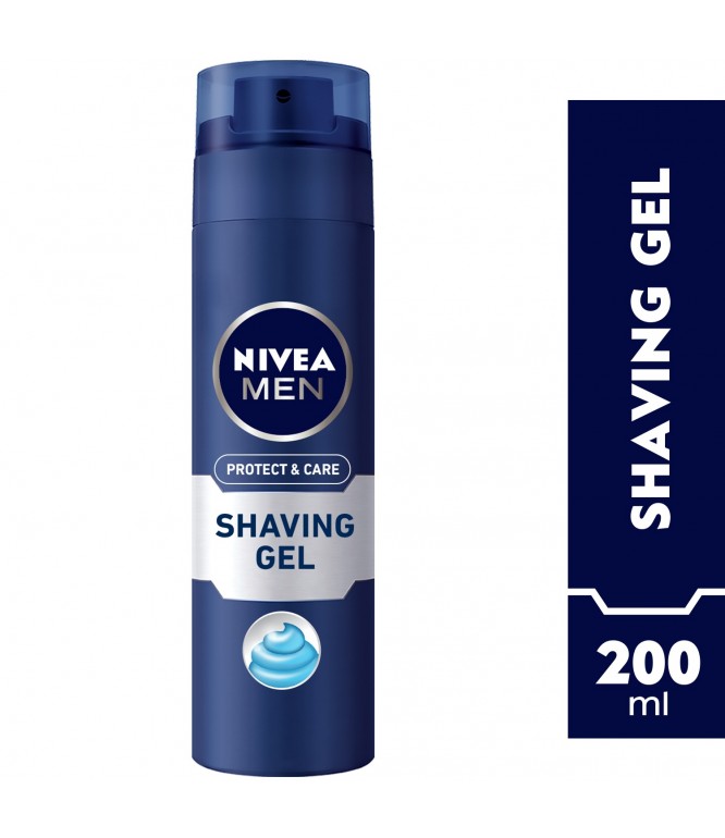 NIVEA MEN Shaving Gel, Protect & Care Aloe Vera, 200ml