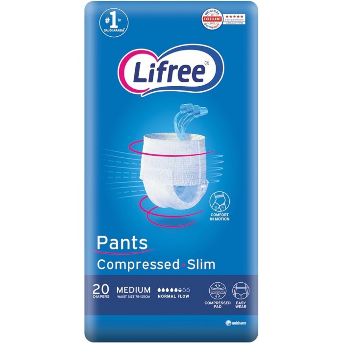 Lifree Adult Diapers Clot Medium 20 Pieces