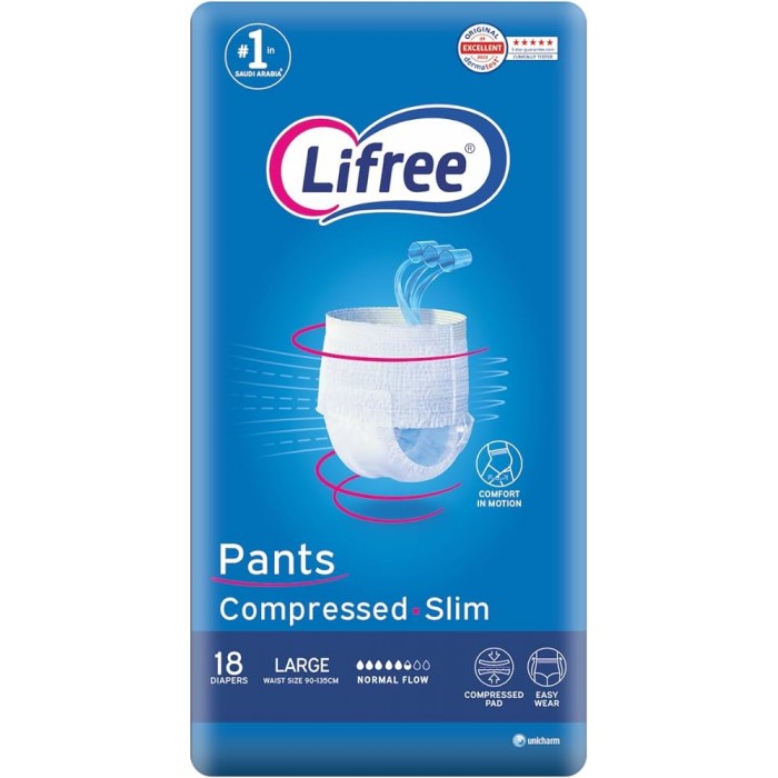 Lifree Adult Diapers Clot Large 18 Pieces