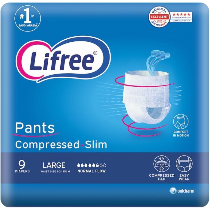 Lifree Adults Diapers Clot - Large 9 Pieces