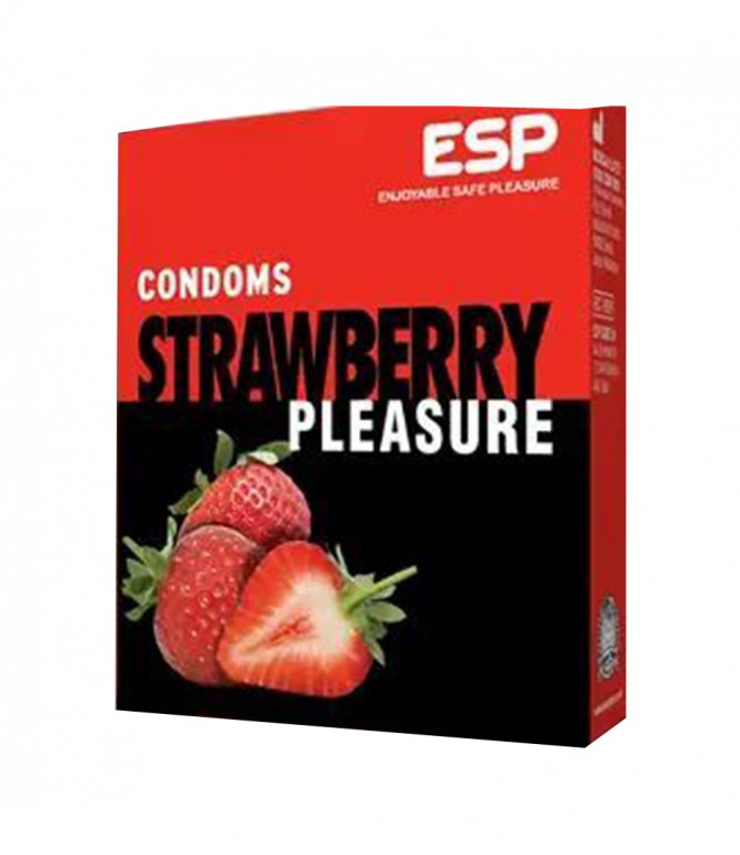 Esp Strawberry Pleasure Condoms 12pieces