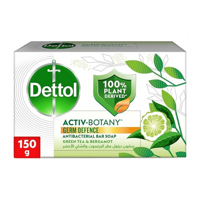 Dettol Activ Botany Antibacterial Bar Soap Green Tea And Bergamot Fragrance 150g