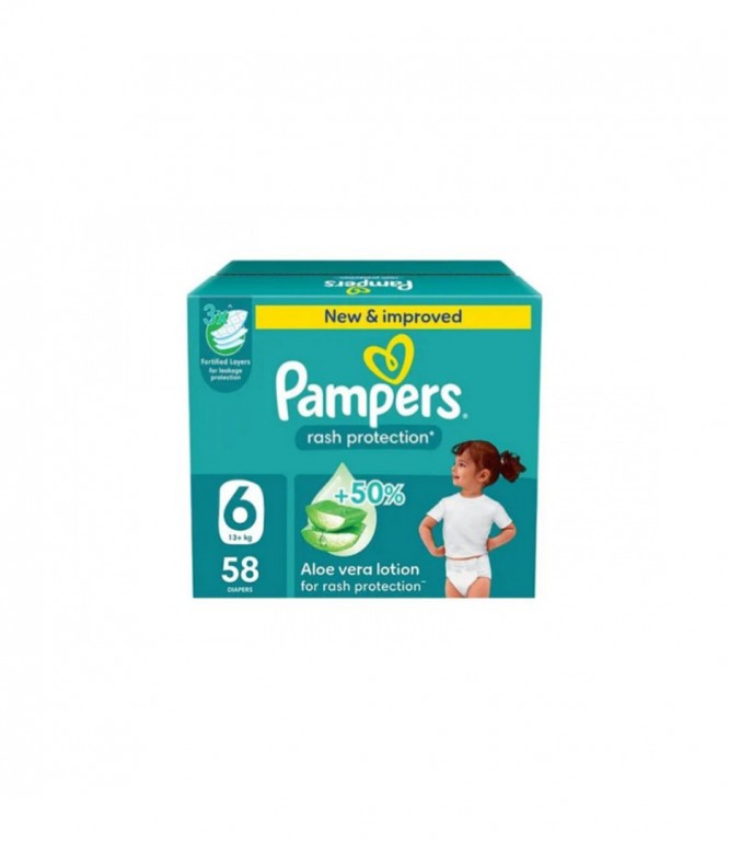 Pampers Baby Diapers (6) - 58 pieces