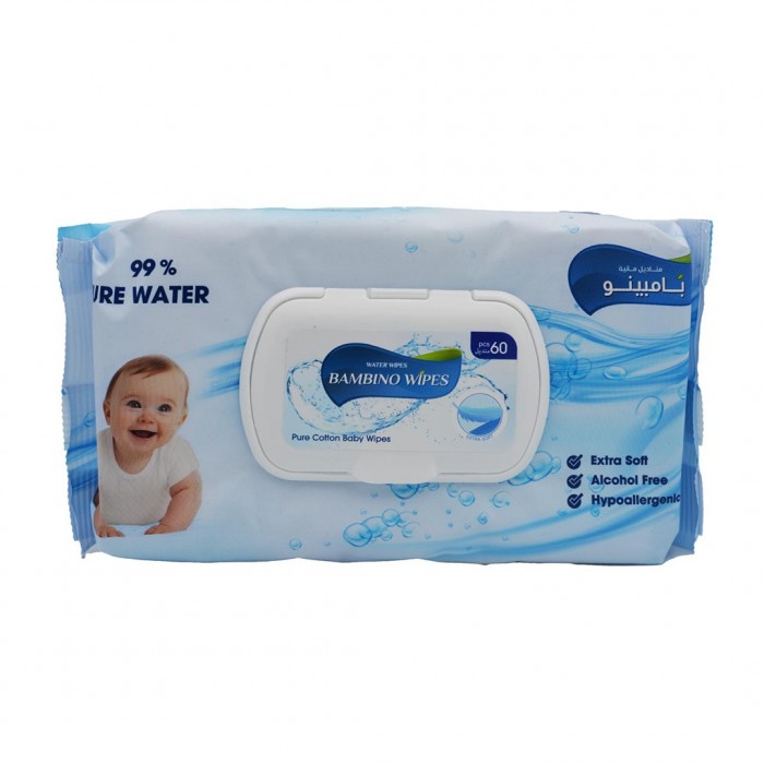 Bambino Water Wipes 60 Pieces