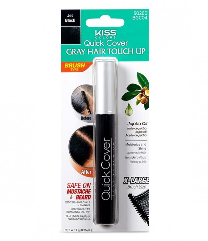Kiss Quick Cover Temporary Brush Jet Black 
