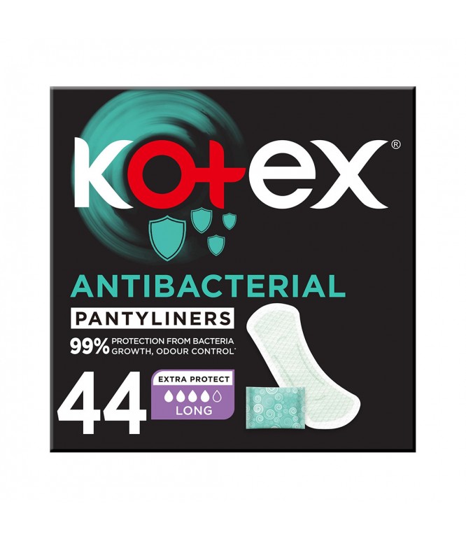 Kotex Anti-Bacterial Long Daily Liners 44 Pieces