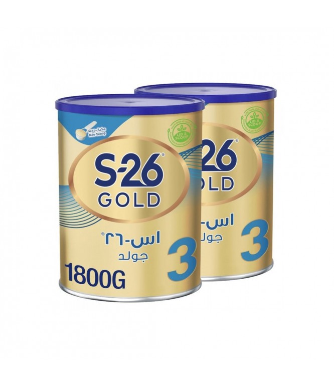 إس 26 - S26 حليب أطفال المرحلة الثالثة عرض العبوتين 1800 جم × 2
