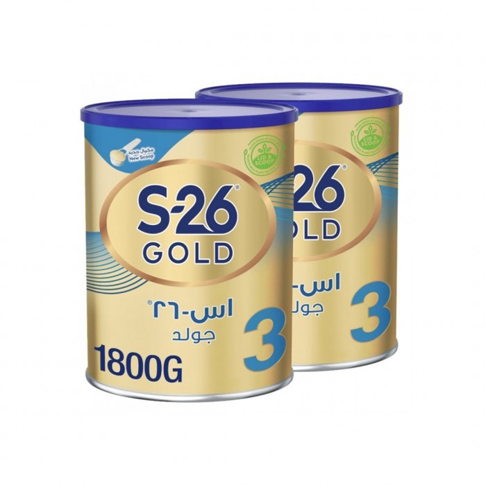 إس 26 - S26 حليب أطفال المرحلة الثالثة عرض العبوتين 1800 جم × 2