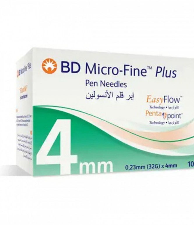 BD Micro Fine Pen Needles EasyFlow 4 mm 32G 100 pcs