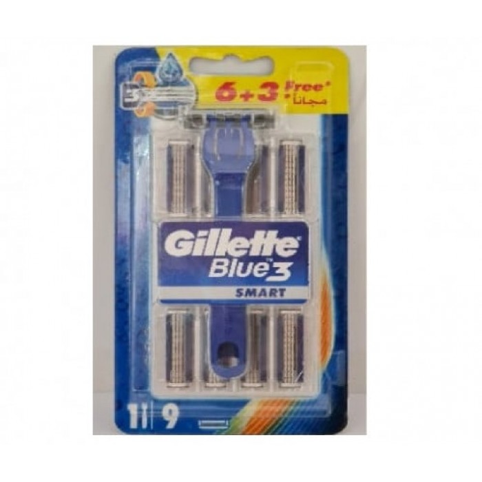 Gillete Blue 3 smart Razor 6+3's