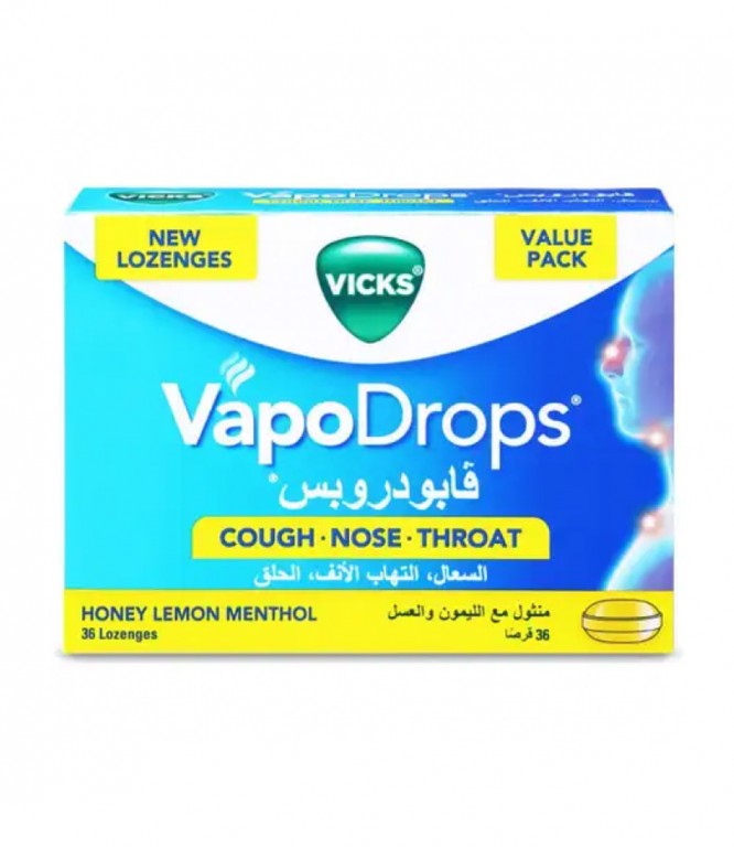 Vicks Vapodrops Honey Lemon 36's