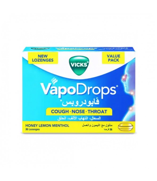 Vicks Vapodrops Honey Lemon 36's