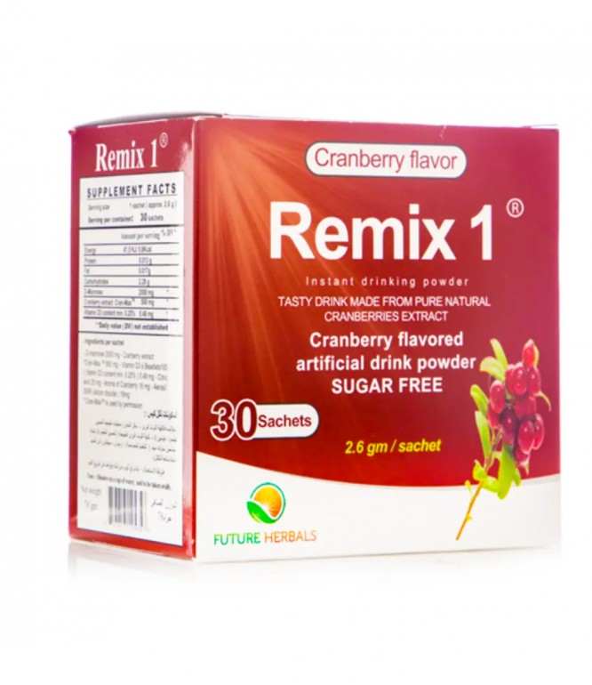 Remix-1 Cranberry Extract for Urinary Tract Health 30 Sachets