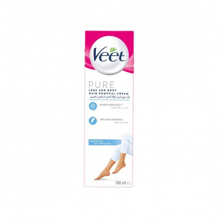 VEET HR CREAM PURE SENSITIVE LYMPH/BODY 100ML

