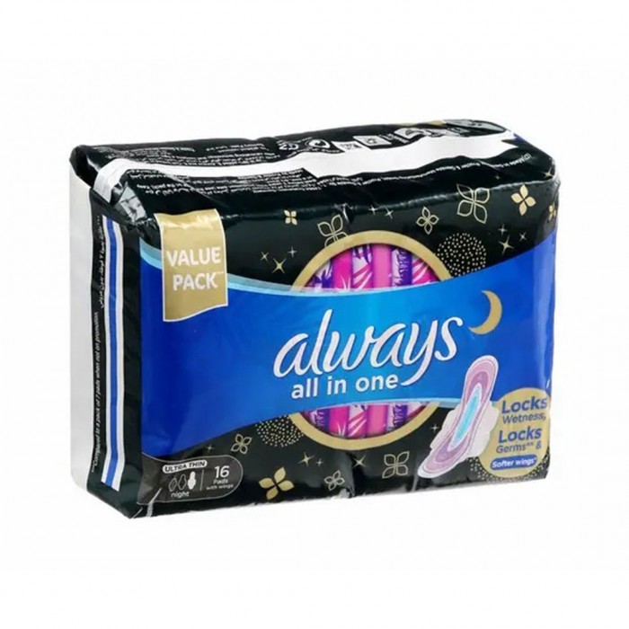 Always Pad All In One Ultra Extra Long 16 PADS