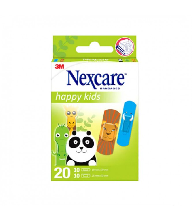 Nexcare Happy Kids Animal Bandages 20 Pieces