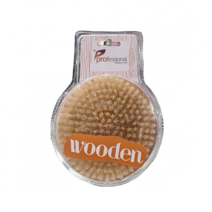 Professional 4535 Wooden Dry Body Exfoliating Brush 1 Pc