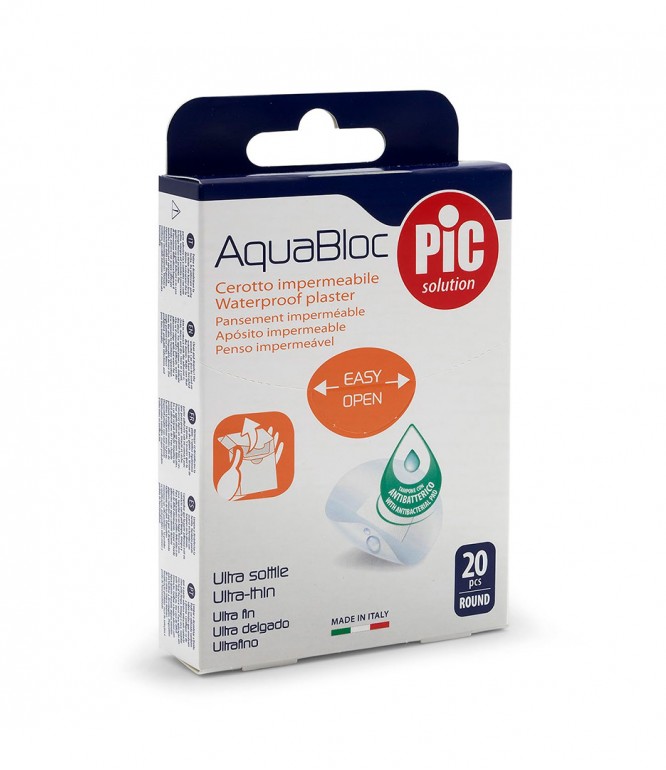 Pic Aquabloc Rounded Waterproof Plaster 20 Pcs