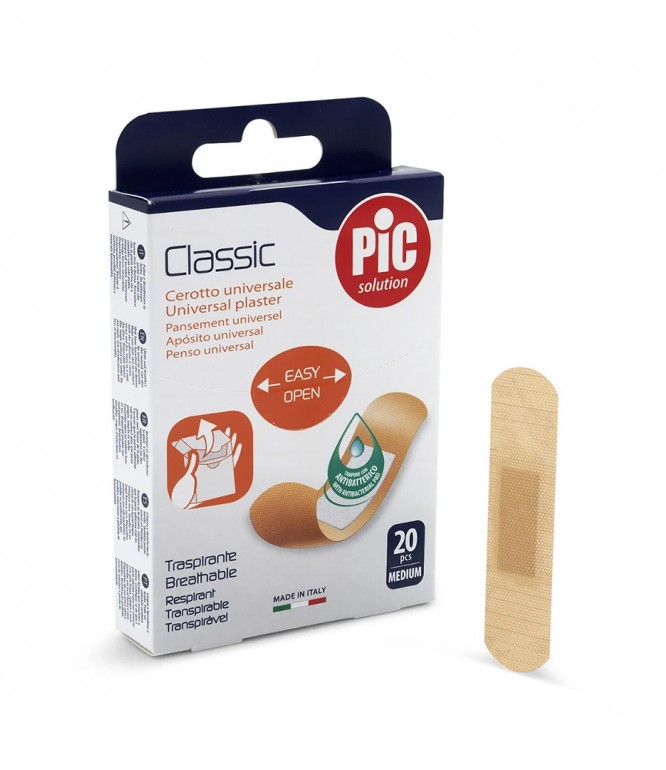 Pic Classic Medium Waterproof Plaster 19x72mm 20 Pcs