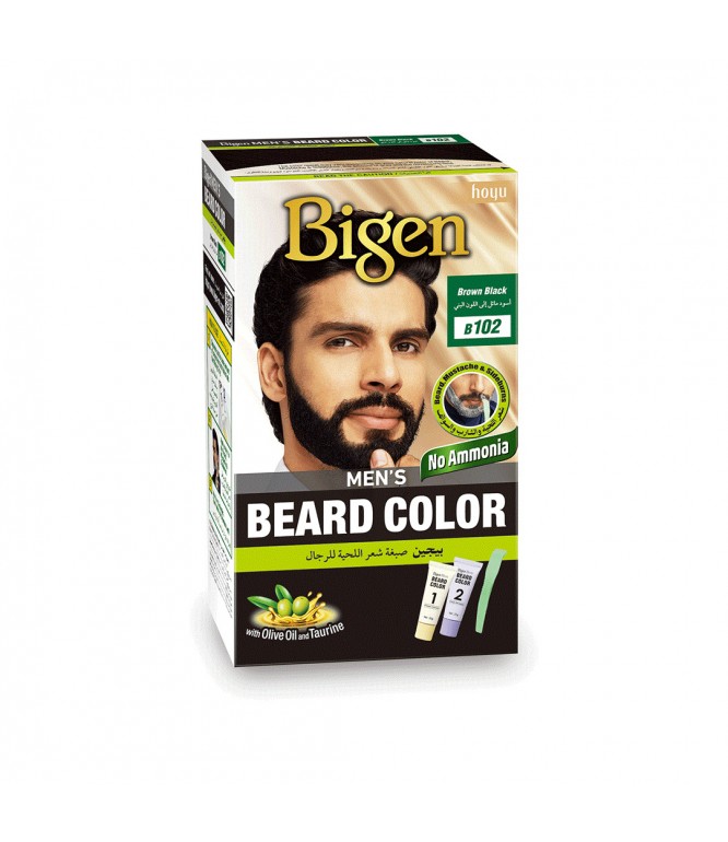Bigen Men's Beard Color Brown Black B102