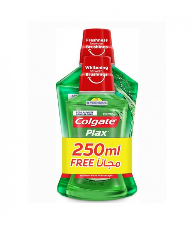 كولجيت بلاكس غسول الفم بالشاي المنعش500 مل + 250 مل مجانا 