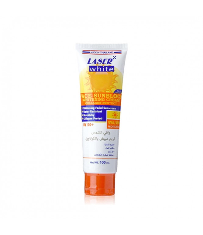 ليزر وايت واقي شمس SPF 50+ ومفتح بالكولاجين  100 مل
