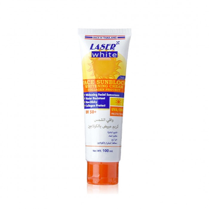 ليزر وايت واقي شمس SPF 50+ ومفتح بالكولاجين  100 مل