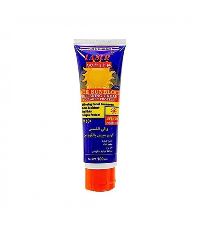 ليزر وايت واقي شمس SPF 60+ ومفتح بالكولاجين SPF 60+ 100 مل