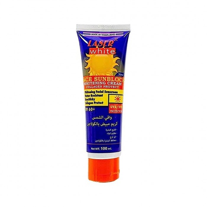 ليزر وايت واقي شمس SPF 60+ ومفتح بالكولاجين SPF 60+ 100 مل