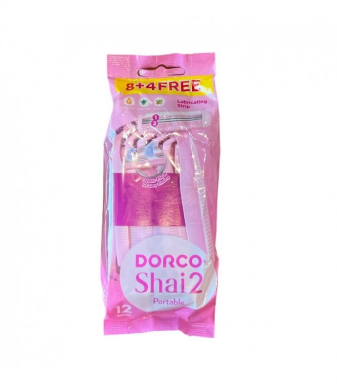 Dorco Shai 2 Women's Razor 8+4 Free 12 Pieces
