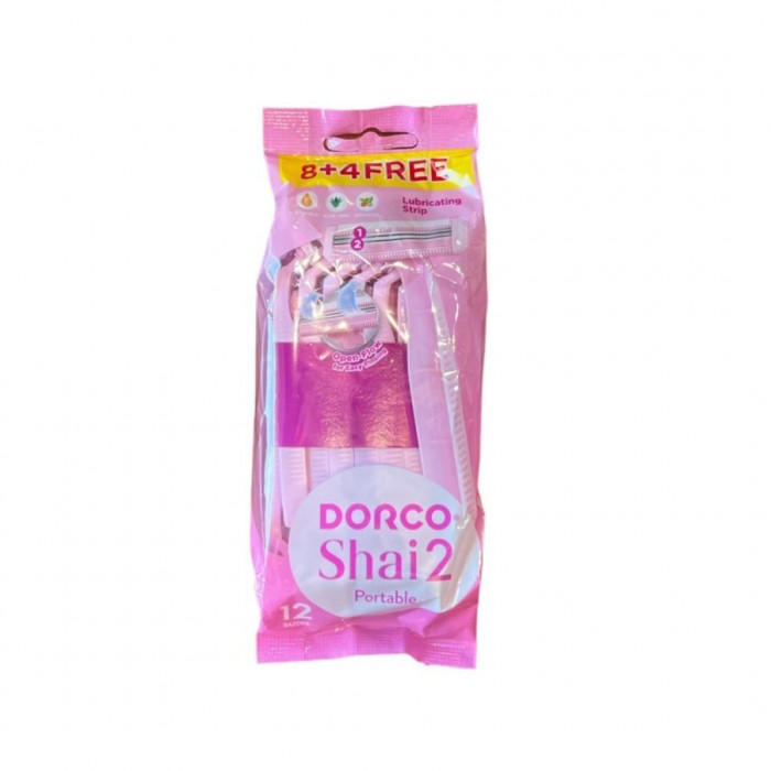 Dorco Shai 2 Women's Razor 8+4 Free 12 Pieces