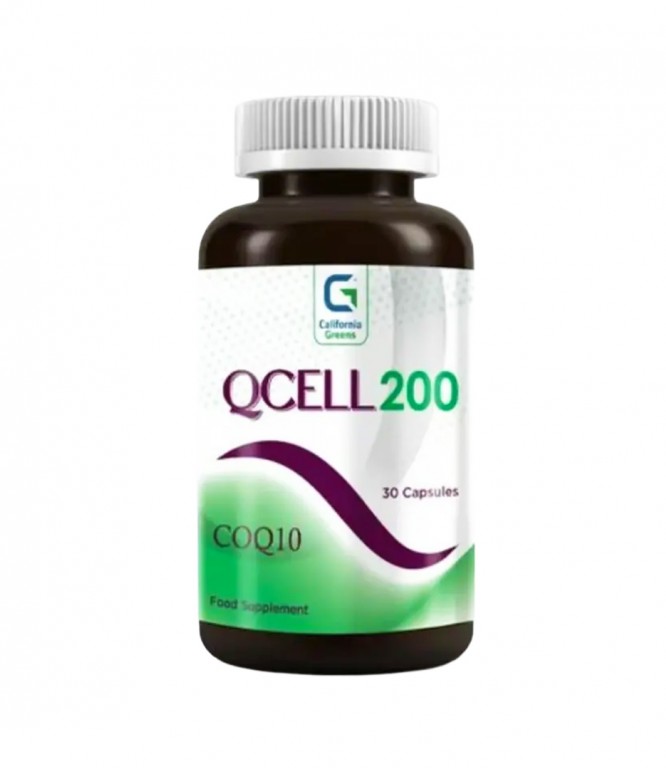 QCell 200 CoQ10 Capsules for Heart Health  Energy Production 30 Capsules