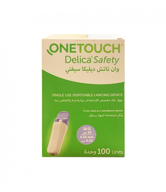 OneTouch Delica Safety Single Use Lancing Device 100 Pieces